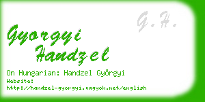 gyorgyi handzel business card